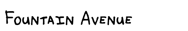 Fountain Avenue font preview